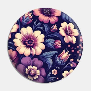 Purple Flowers Pin