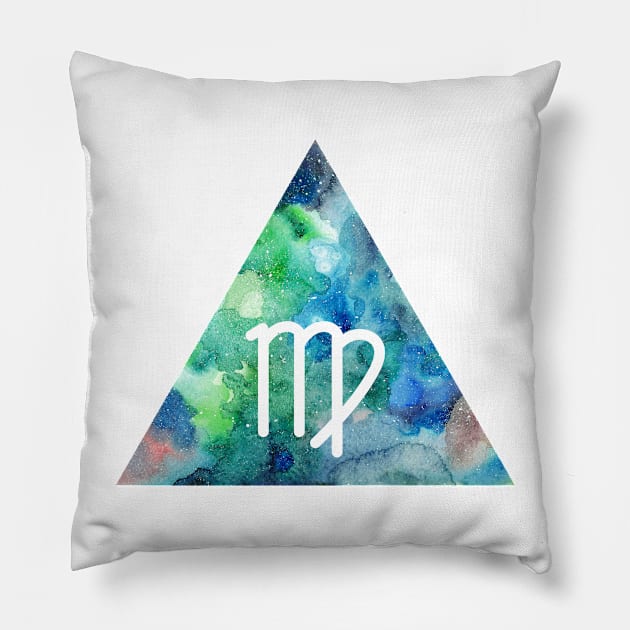 Virgo Zodiac Pillow by MarinaDemidova