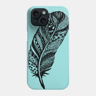 Zentangle Tribal Feather Drawing Phone Case