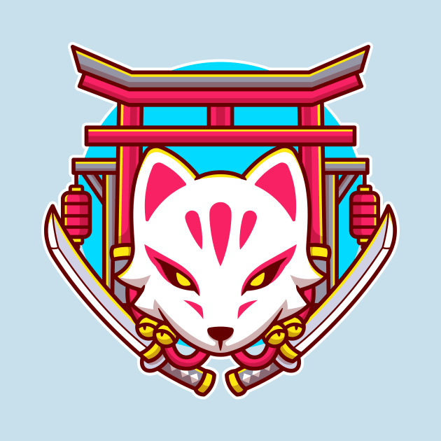 Cute Kitsune With Sword Cartoon by Catalyst Labs