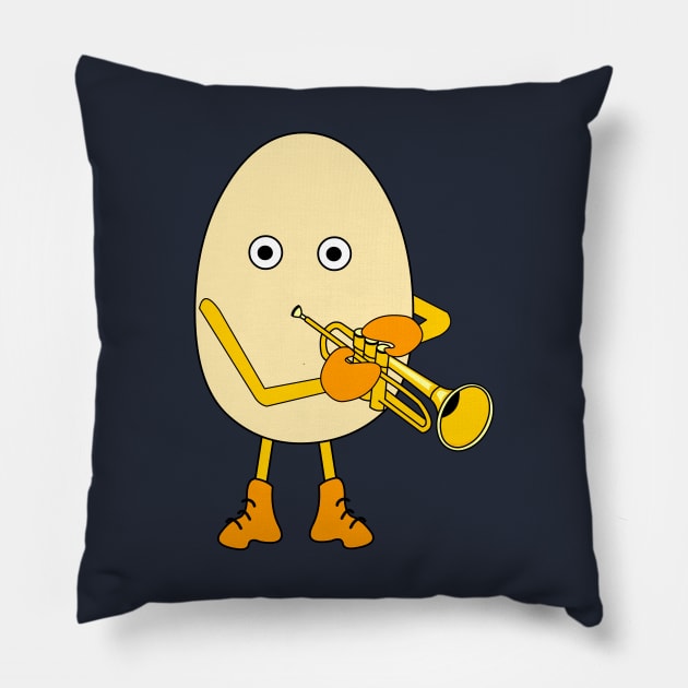 Trumpet Egghead Pillow by Barthol Graphics