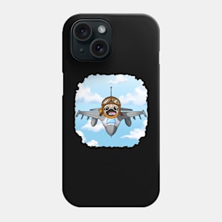 Pug Ace in the Skies: Fighter Plane Pilot Pug Phone Case