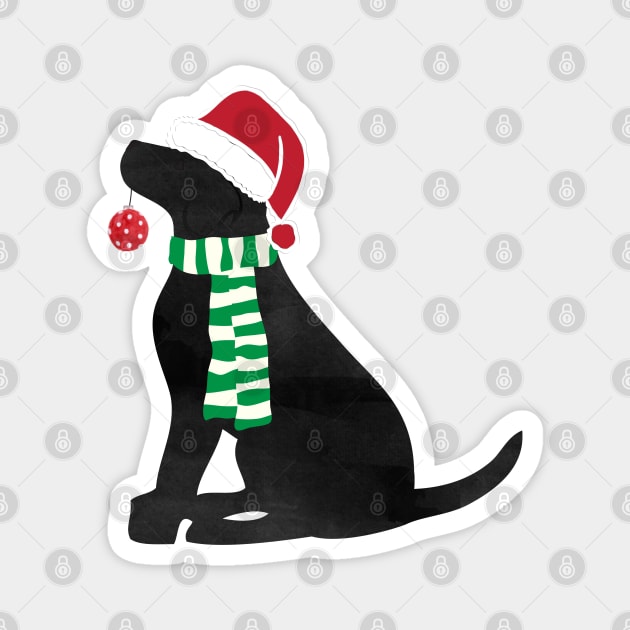Christmas Black Lab Holiday Dog Magnet by EMR_Designs