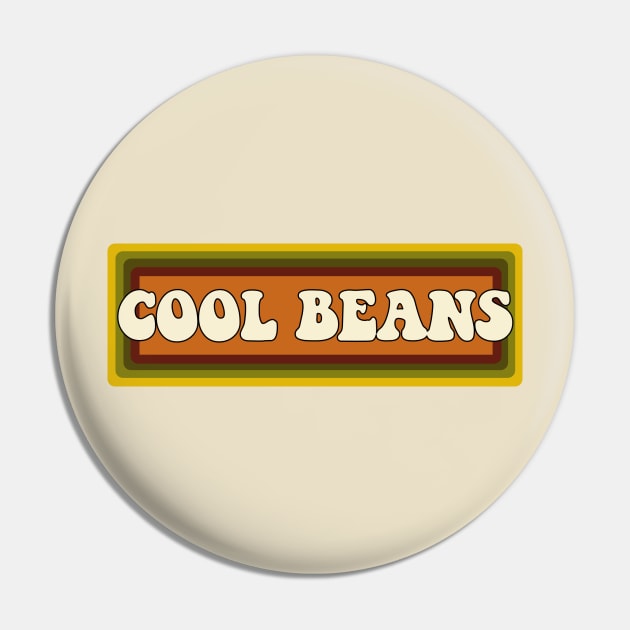 Cool Beans Retro Colors Pin by ZeroRetroStyle