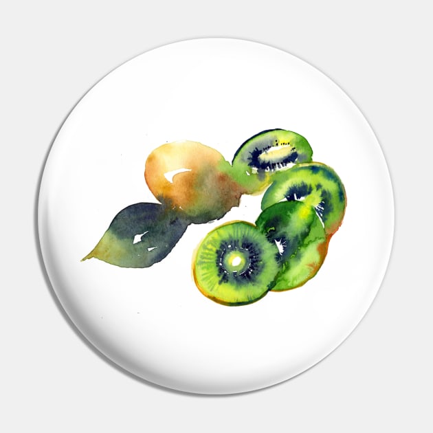 Kiwi fruit Pin by Maria Mi Art