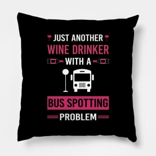 Wine Drinker Bus Spotting Spotter Pillow