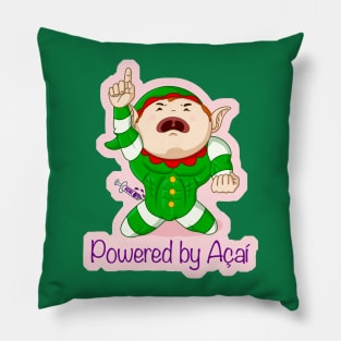 Elf powered by Acai - No gi gift - grappler t-shirt - Christmas bjj Pillow