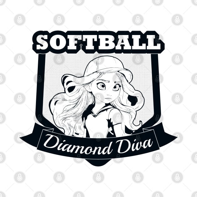 Softball Diamond Diva by PureJoyCraft