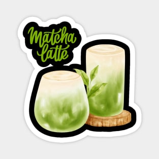 Matcha Latte Green Tea Leaves Japan Matcha Lover Magnet