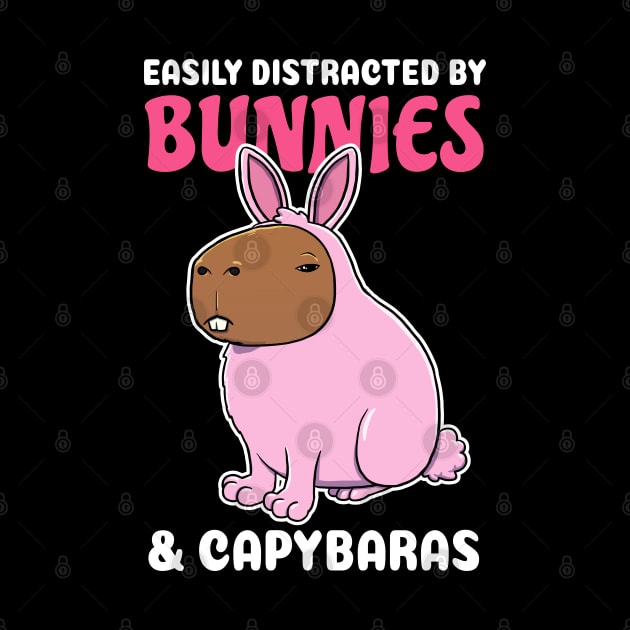 Easily Distracted by Bunnies and Capybaras Cartoon by capydays