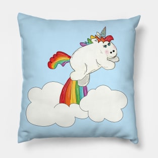 Rad White Unicorn Pillow