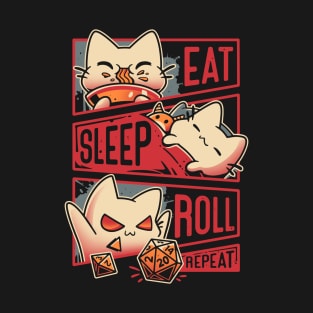 Roleplayer Routine - Kitten Dice Roll T-Shirt