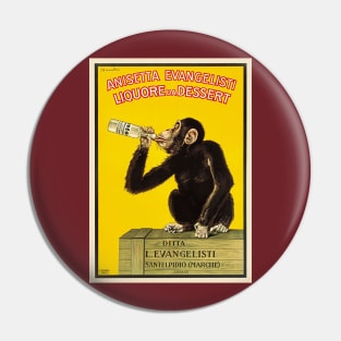 Vintage Drinking Monkey Pin