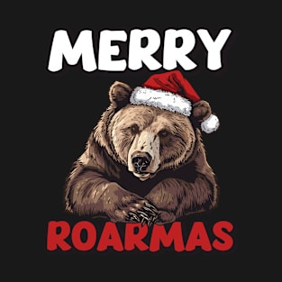 Merry Roarmas - Grizzly Bear Christmas T-Shirt