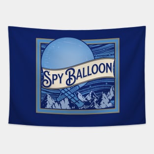 Blue Spy Balloon - Chinese Spy Balloon Over the United States Tapestry