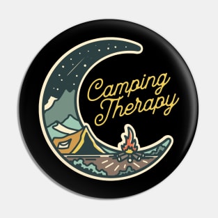 Camping Therapy Pin