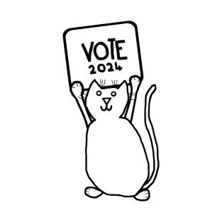 Political Cat says Vote 2024 T-Shirt