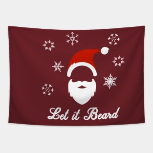 Let it Beard Christmas Hipster Tapestry