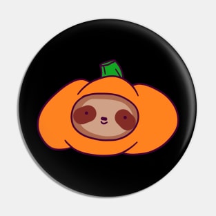 Sloth Face Pumpkin Pin