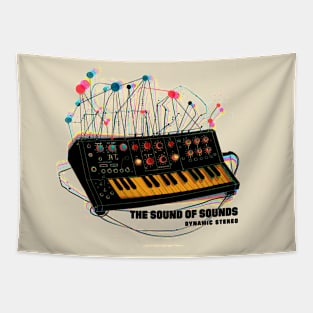 modular synthesizer offset graphic Tapestry