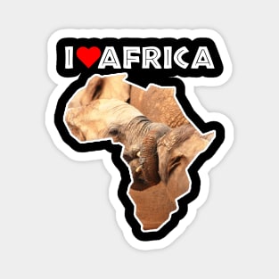 I Love Africa Elephant Tug Of War Magnet