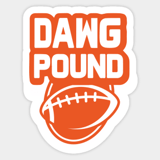 Cleveland Browns Beer Dog Shirt - Dawg Pound - Sticker