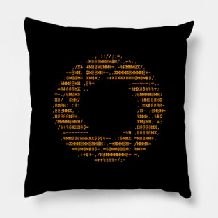 Aperture Science letters logo on black Pillow