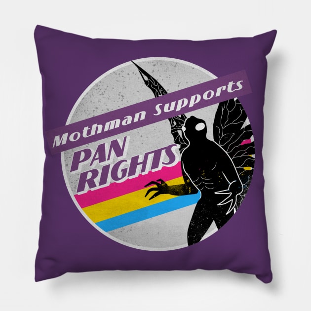 Pan Pride Mothman Pillow by creepvrs