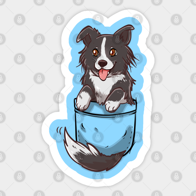 Pocket Cute Border Collie Dog T Shirt Border Collie Sticker Teepublic Pocket Cute Border Collie Dog T Shirt Border Collie Sticker Teepublic