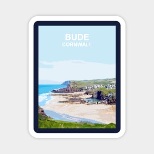 Bude Cornwall.  Cornish gift Kernow Travel location poster Magnet