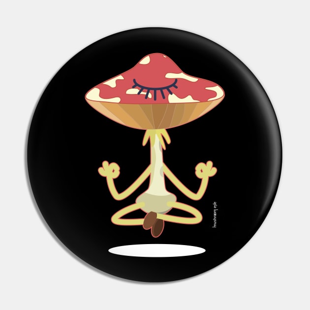 meditator Mr. Amanita Pin by MushroomEye