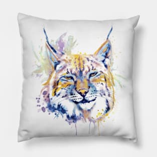 Bobcat Head Pillow