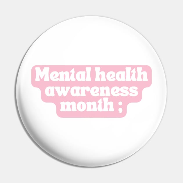 Mental health awareness month pastel pink design Pin by Holly-berry-art