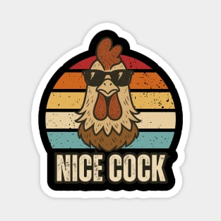 Retro Rooster – Funny Vintage Chicken Pun Magnet