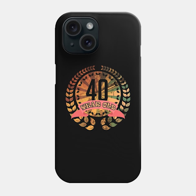 40th Birthday Gift Vintage Phone Case by LindaMccalmanub