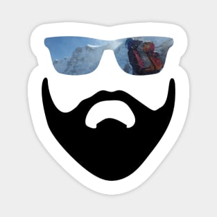 The Mountaineer and the cool Sunglasses Magnet