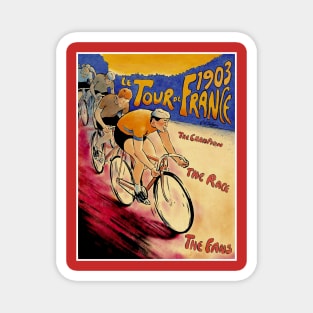 Tour De France Vintage 1903 Bicycle Racing Print Magnet