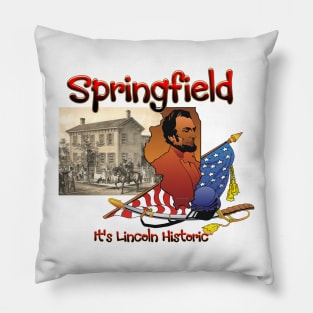 Springfield Lincoln History Pillow