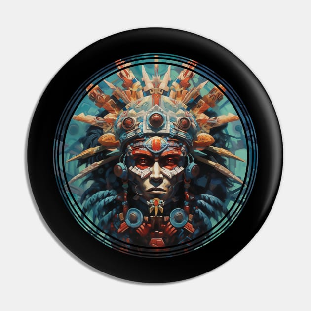 Mayan Warrior Pin by DavidLoblaw