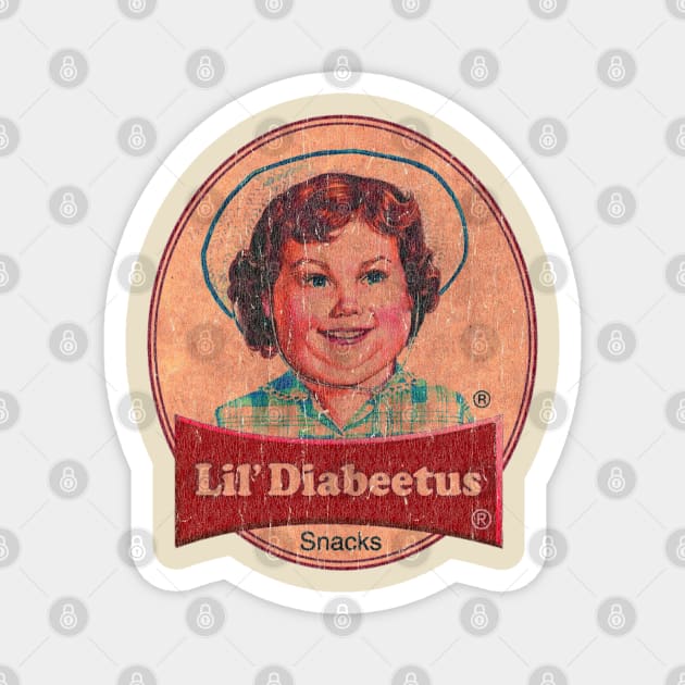 lil diabeetus Vintage Style Magnet by Viking Age