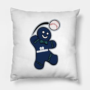 Seattle Mariners Gingerbread Man Pillow