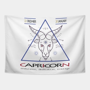 Capricorn Zodiac sign- astronomical sign - Horoscope Tapestry