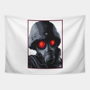 Resident Evil Hunk Pixel Art Tapestry