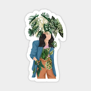 Modern Plant Lady 12 Magnet