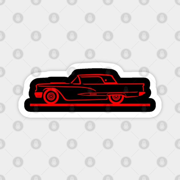 1958 Ford Thunderbird Hard Top Magnet by PauHanaDesign