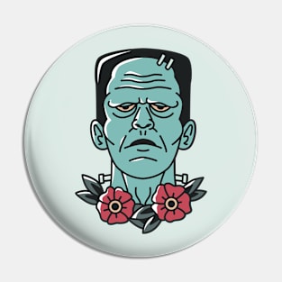 Vintage Frankenstein's Monster Emblem Pin