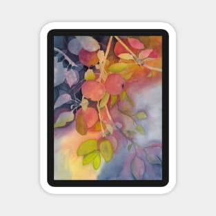 Autumn Apples Watercolor Painting Magnet