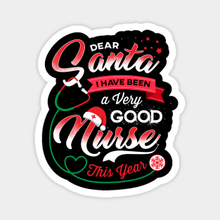 Santa Nurse Christmas Magnet