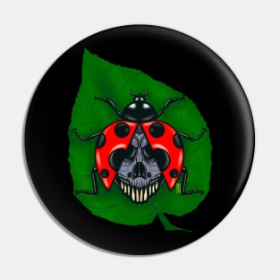 Ladybug skull Pin