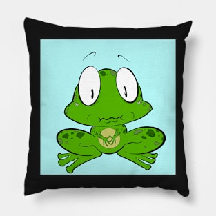Tentative Toad w/ background Pillow